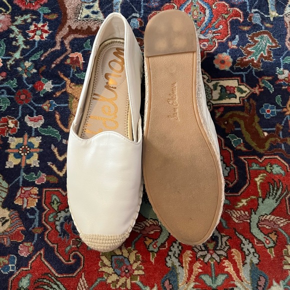 Sam Alderman Espadrille OFF White  Leather Flats size 9 they’re so beautiful 🤩 - Picture 4 of 8